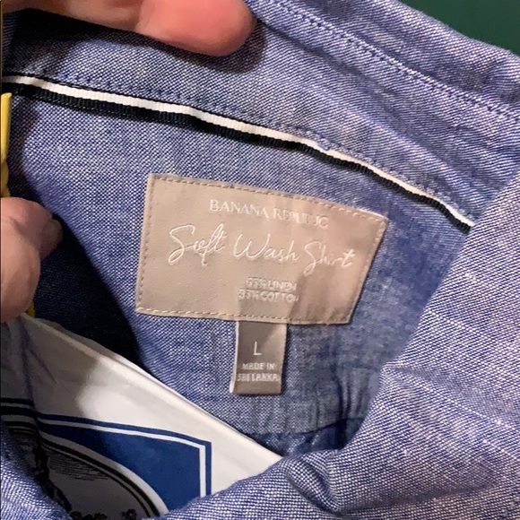 Linen/chambray banana shirt - Picture 3 of 4